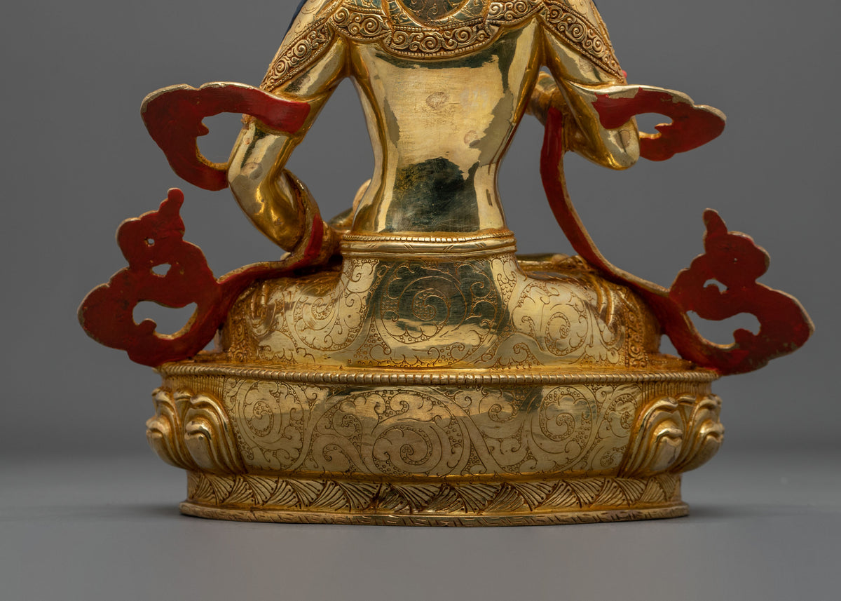 Vajrasattva Vajra Purification Statue - 24K Gold Gilded