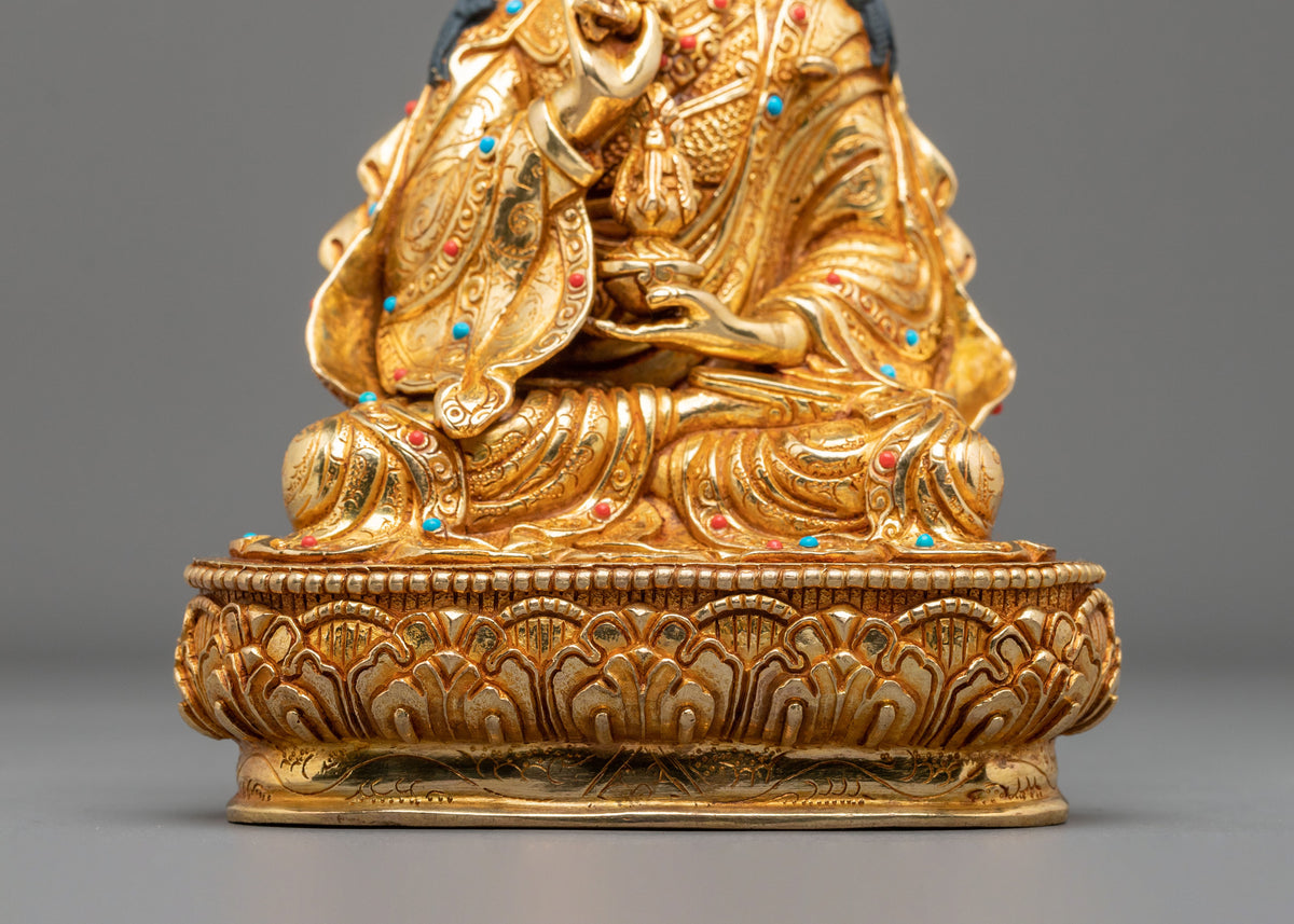 Guru Tsokye Dorje Copper Sculpture | 24K Gold Gilded