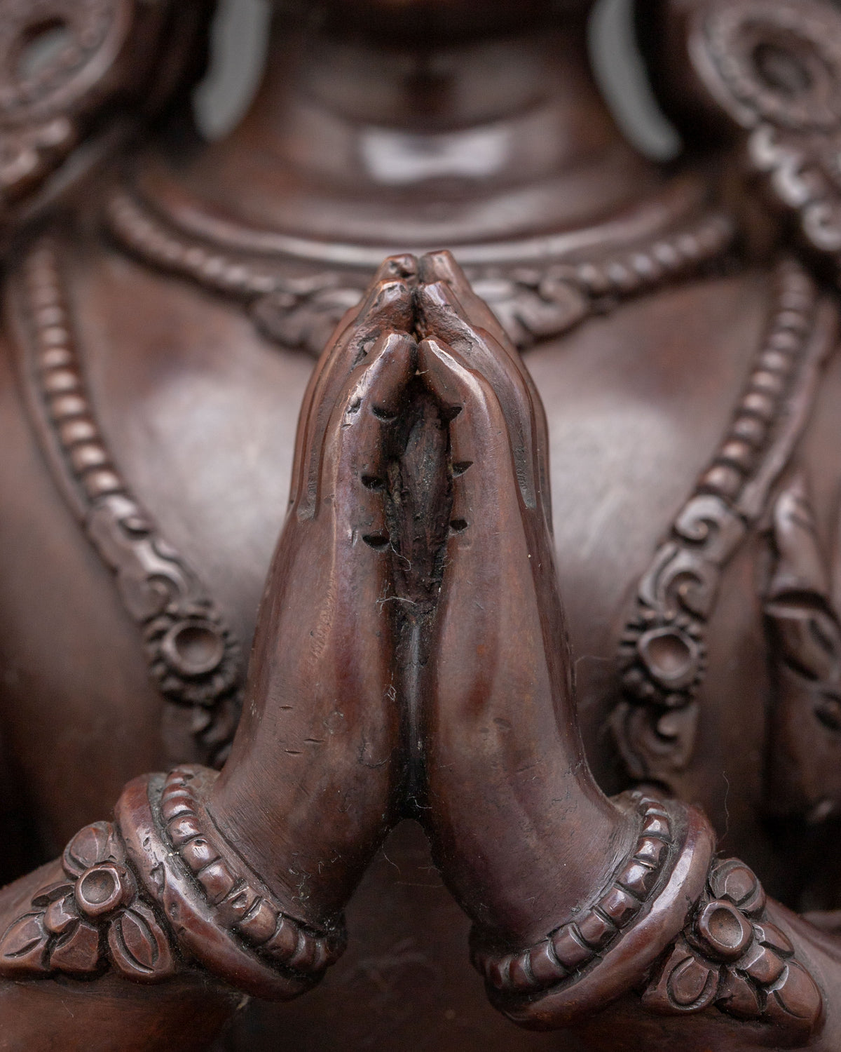 Chenrezig Oxidized Figurine for Altar | Bodhisattva of Boundless Compassion