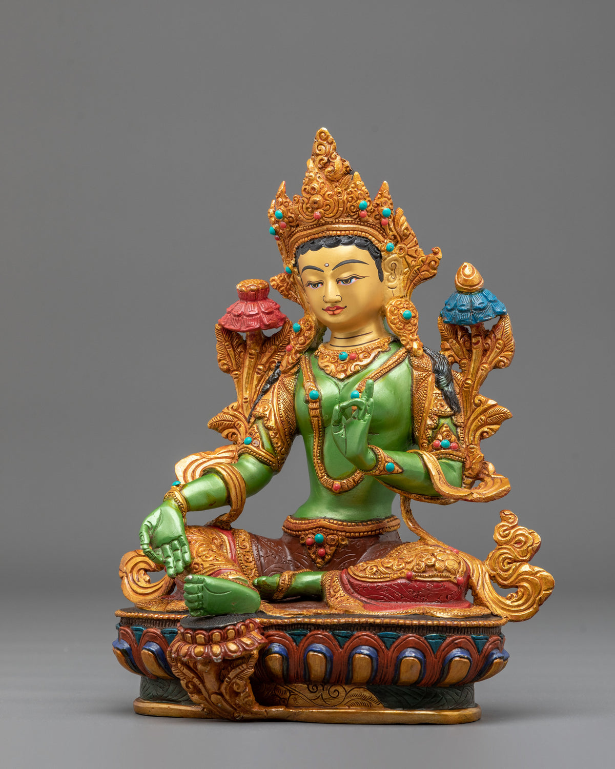 Handcrafted Green Tara Statue | Mother of All Buddha