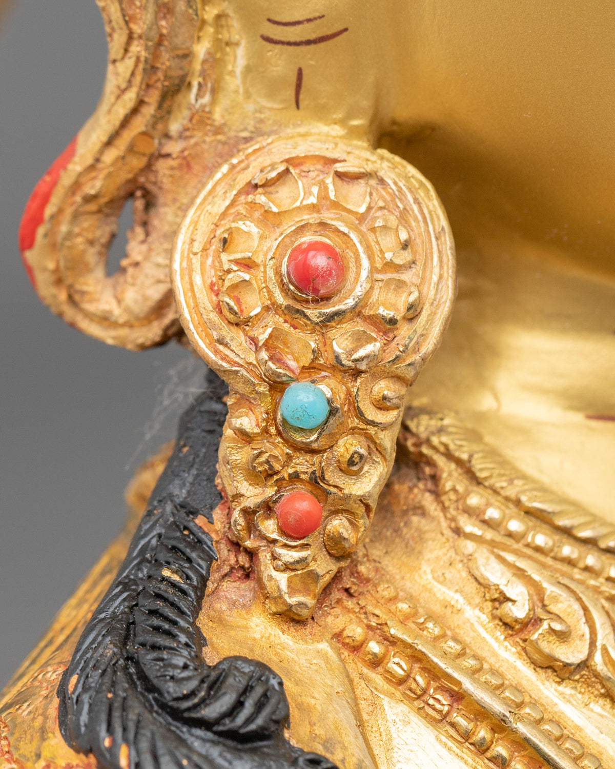 Manjushri Sculpture | Tibetan Bodhisattva Copper Figurine
