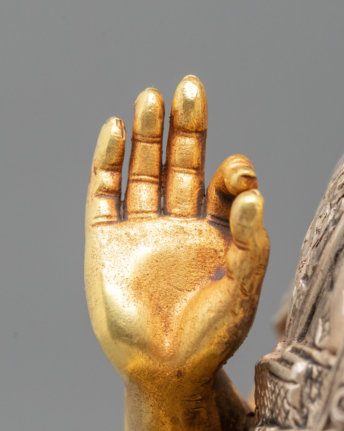 Handcrafted Gelug Lineage Statue of Tsongkhapa with Khedrup Je and Gyaltsab Je