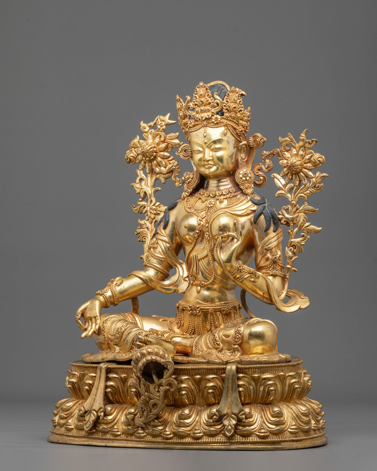 Handmade Goddess Green Tara Sculpture | Home Decor