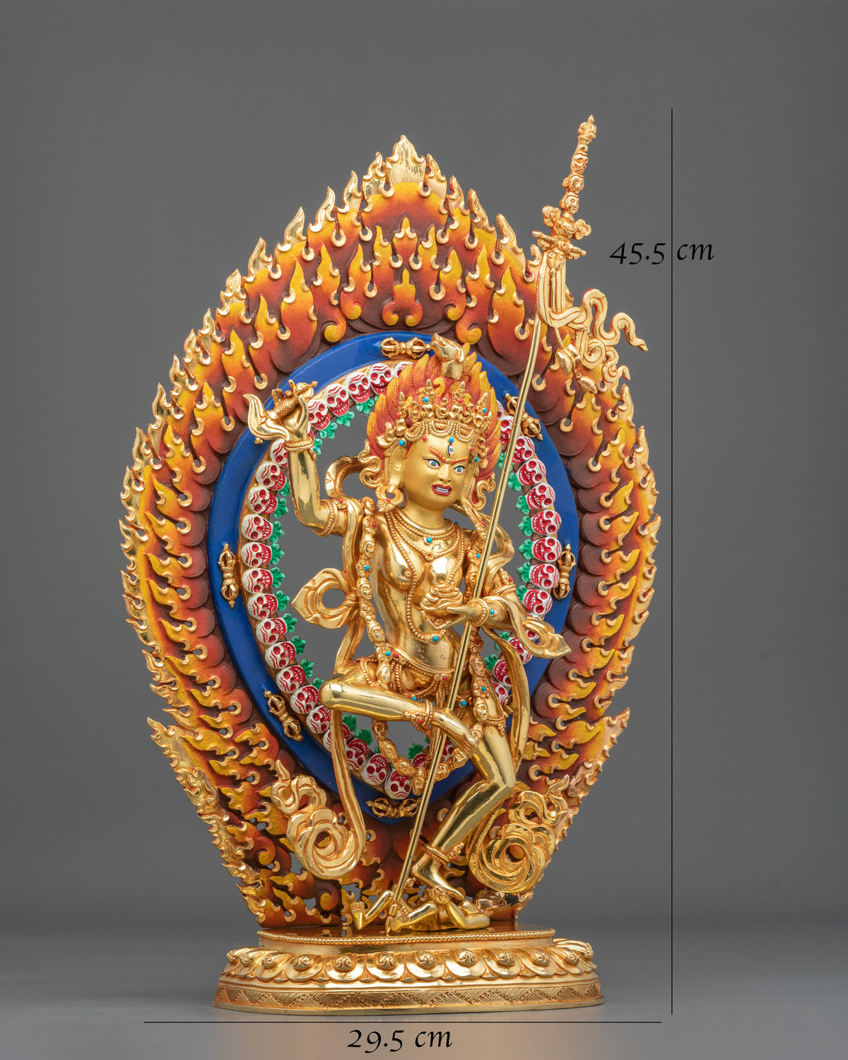 Dorje Phagmo 24K Gold Gilded Sculpture | Himalayan Sacred Art