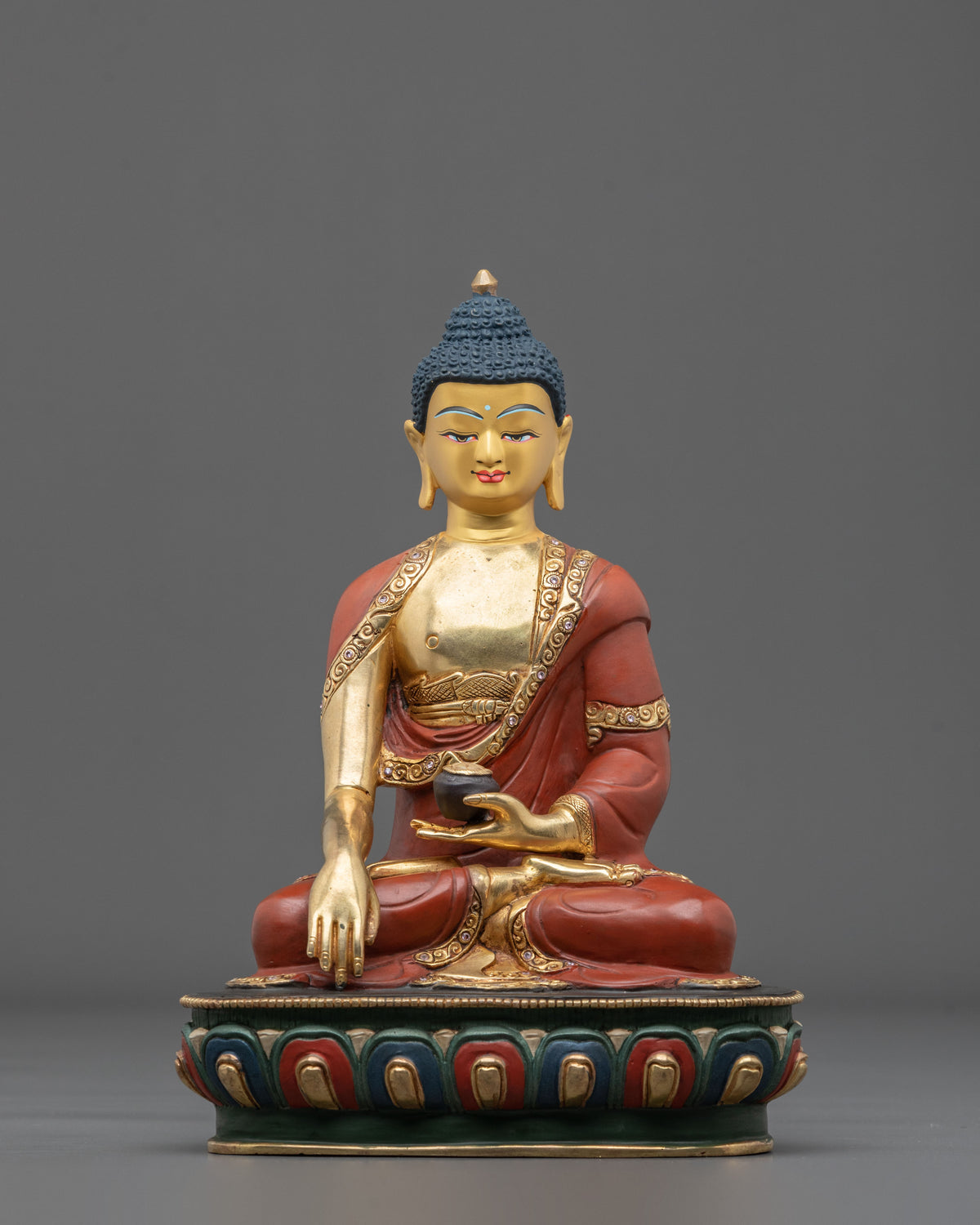 Shakyamuni Buddha 24K Gold Coated Figurine