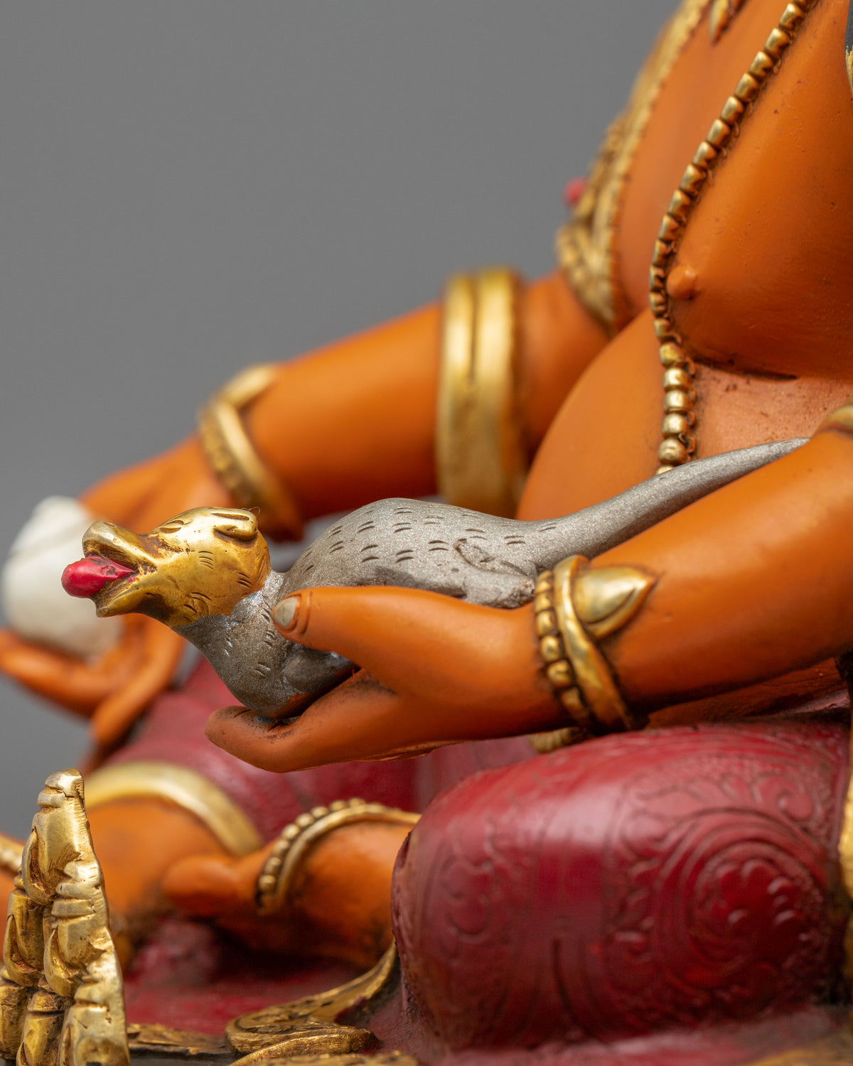 Hand Crafted Dzambhala Copper Sculpture