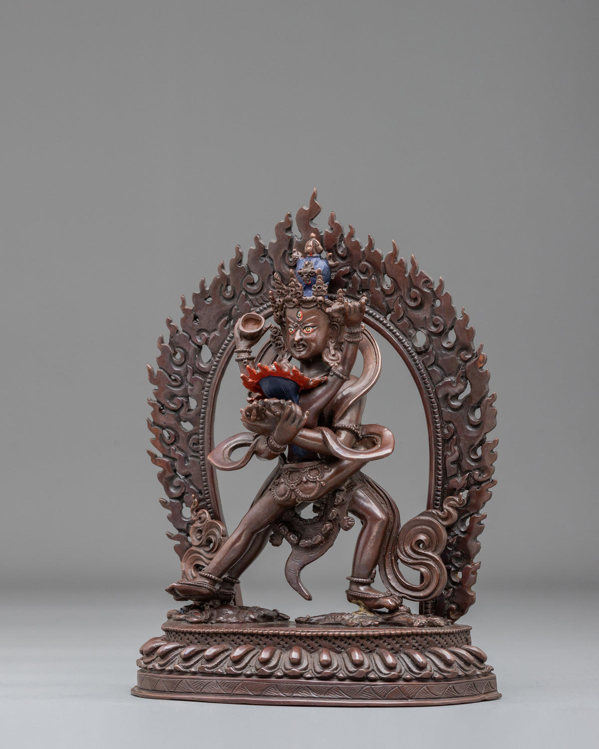 Chakrasamvara Statue | Oxidized Copper Sacred Figurine