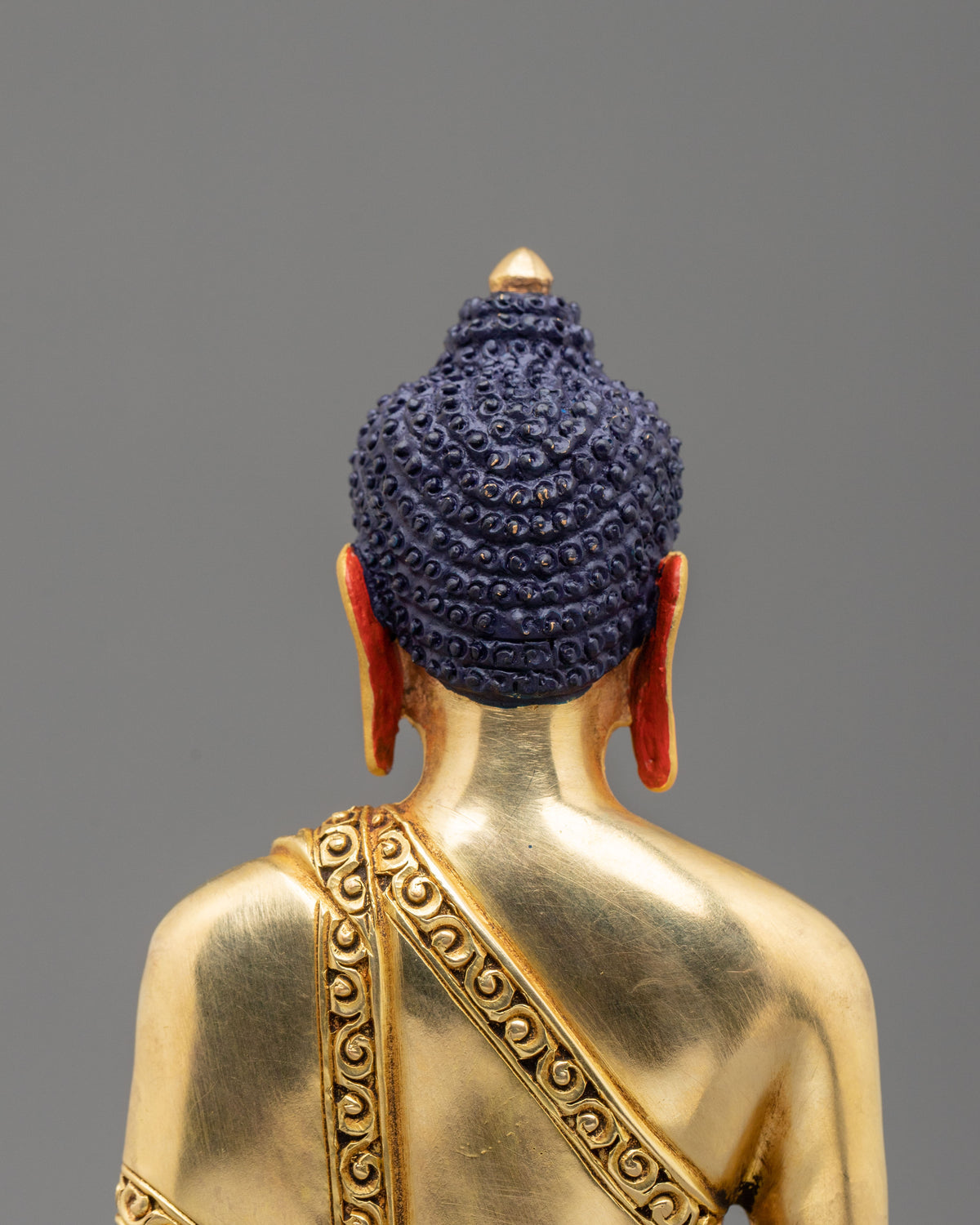 Shakyamuni Buddha: Serene 24K Gold Gilded Statue