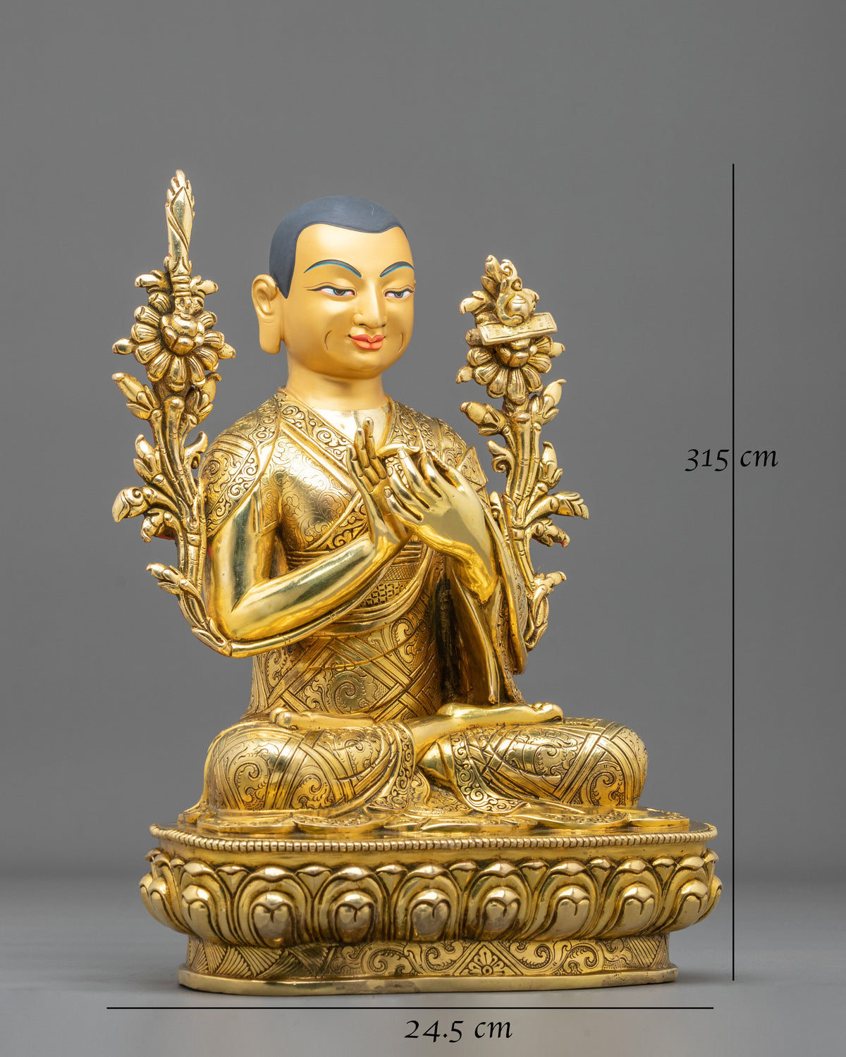 Tsongkhapa with Disciples Decor Statue Set | Himalayan Altar Decor