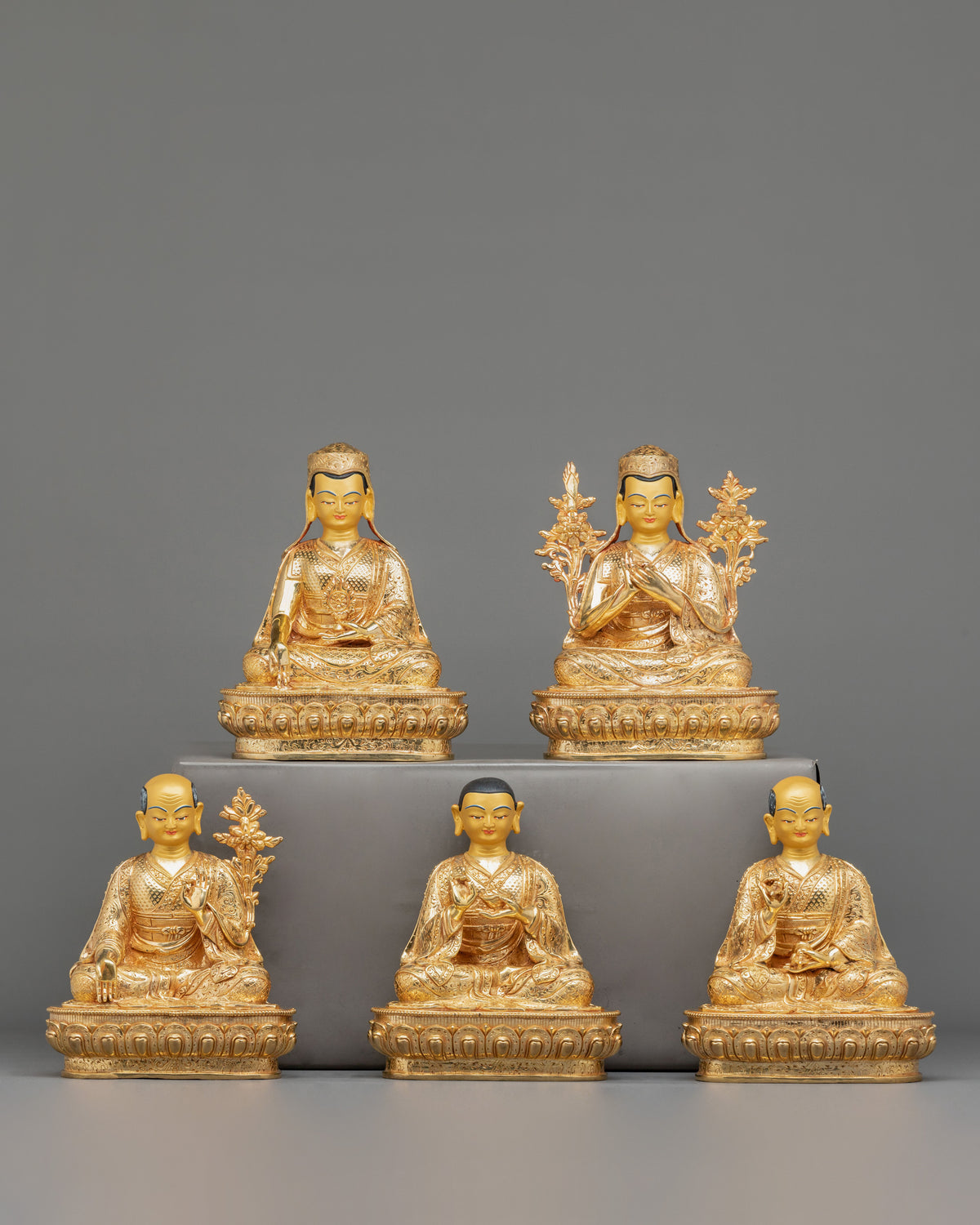 Shakyamuni Buddha Master Set | 24K Gold Gilded Figures