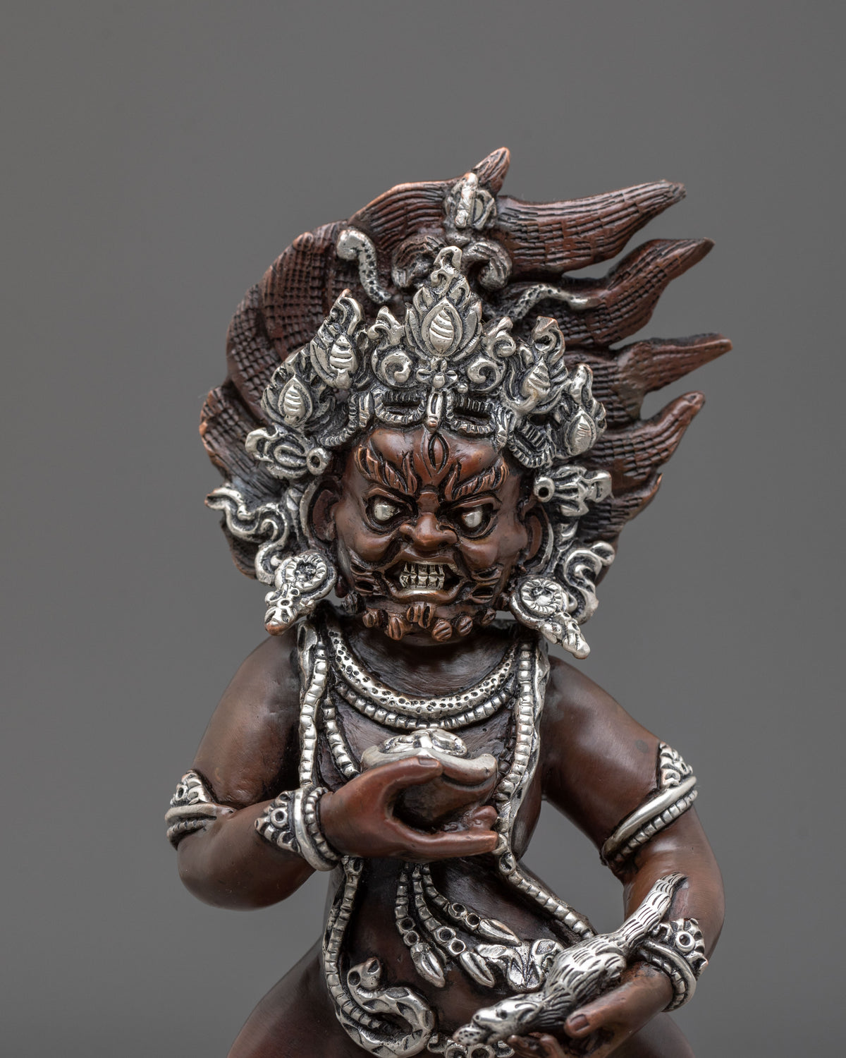 Black Dzambhala Oxidized Copper Statue