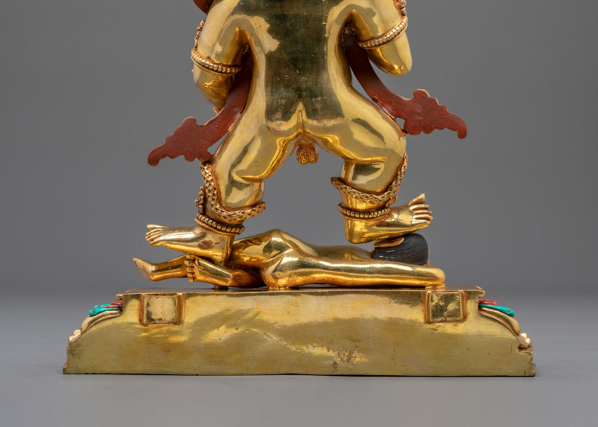 Black Dzambhala Copper Statue | Wrathful Wealth Deity