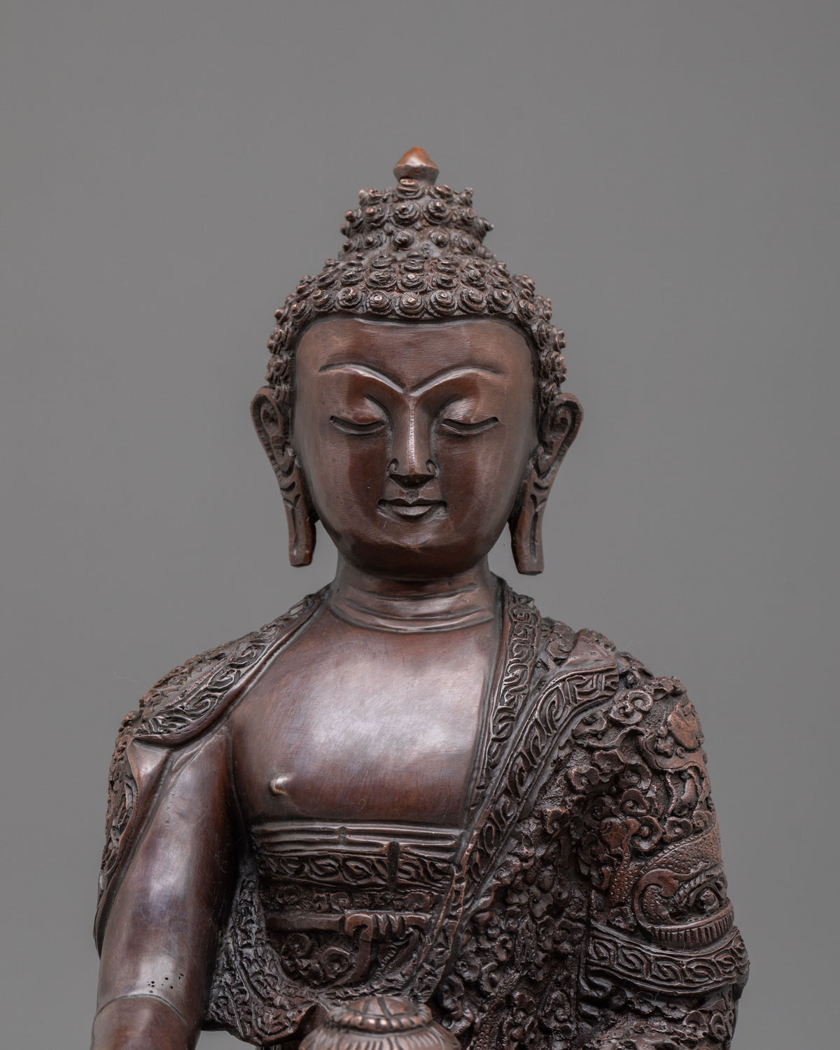 Shakyamuni Buddha Oxidized Copper Statue | The Awakened One