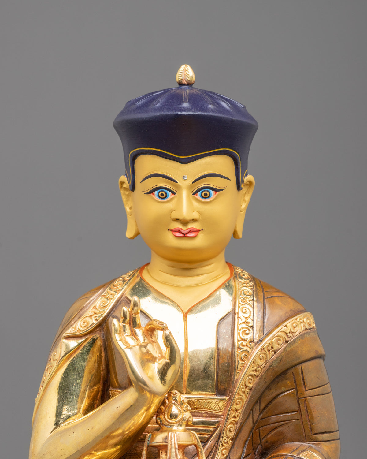 Buddhist Master Statue Tsangpa Gyare | Himalayan Shrine Altar Decor