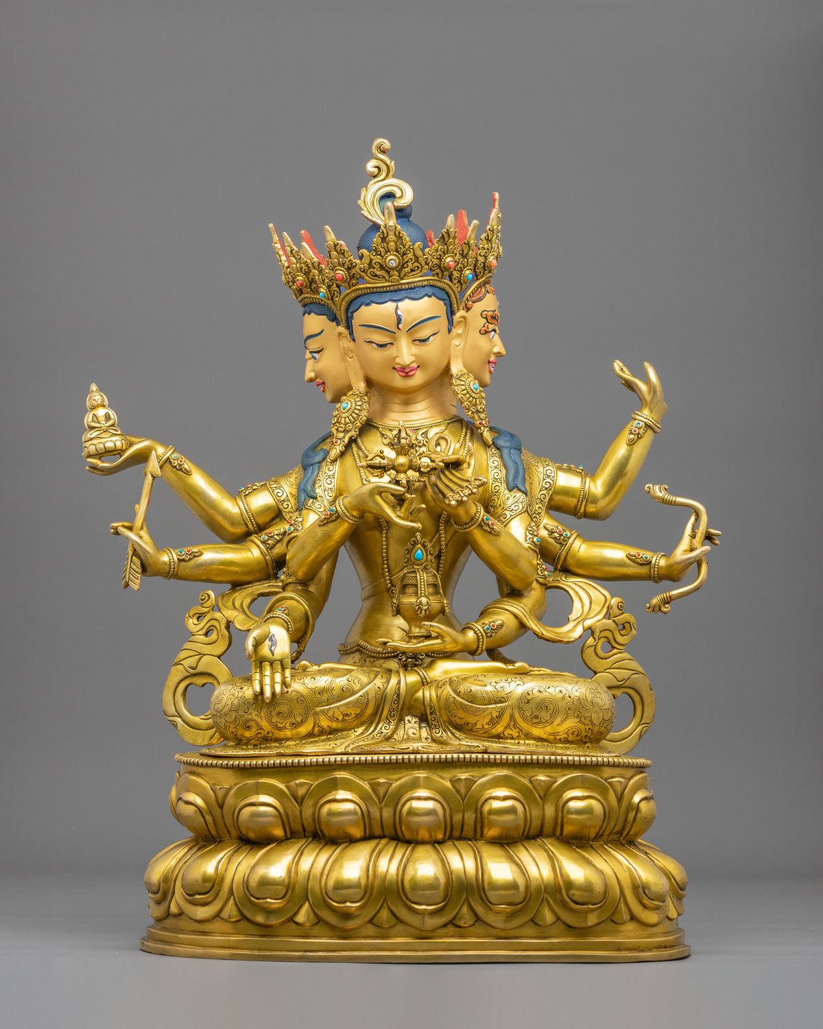 Namgyalma 24K Gold Coated Copper Sculpture | Home Decoration Statue