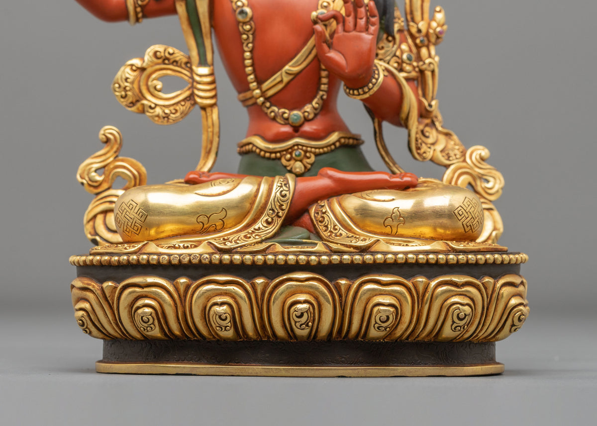 Manjushri Buddhist Sculpture | Handcrafted Wisdom Buddha Statue