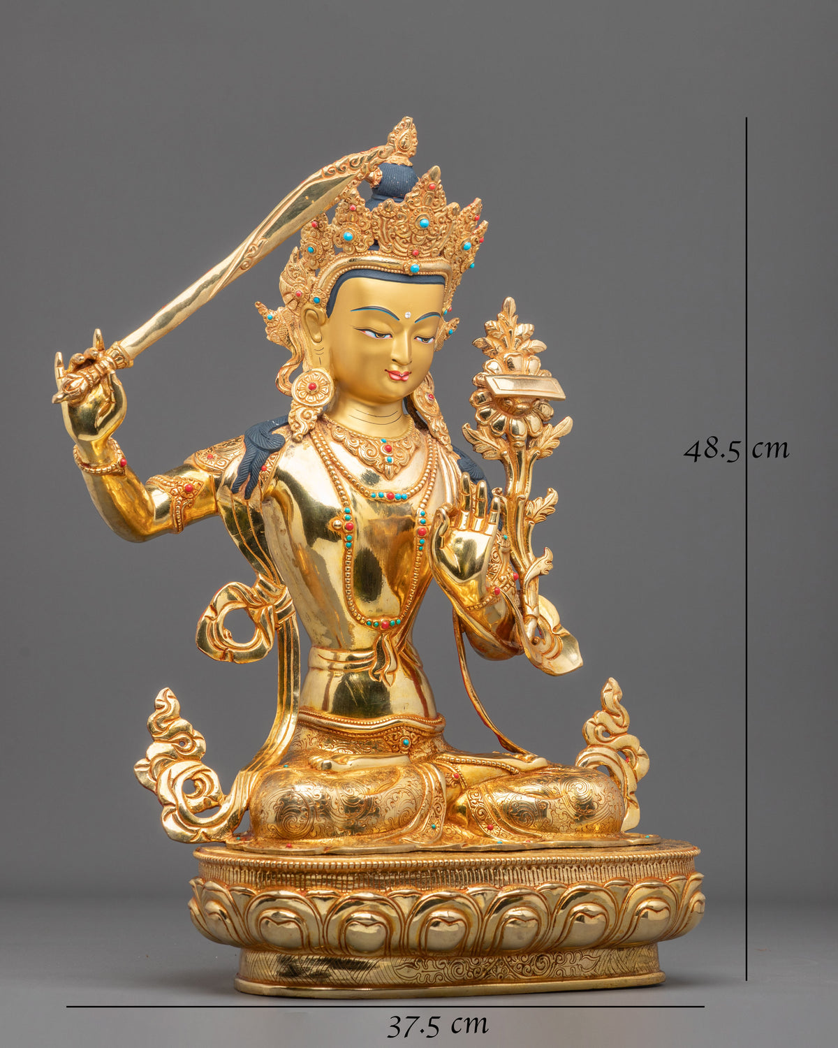 Manjushri Sculpture | Buddhist Meditation and Dharma Statue