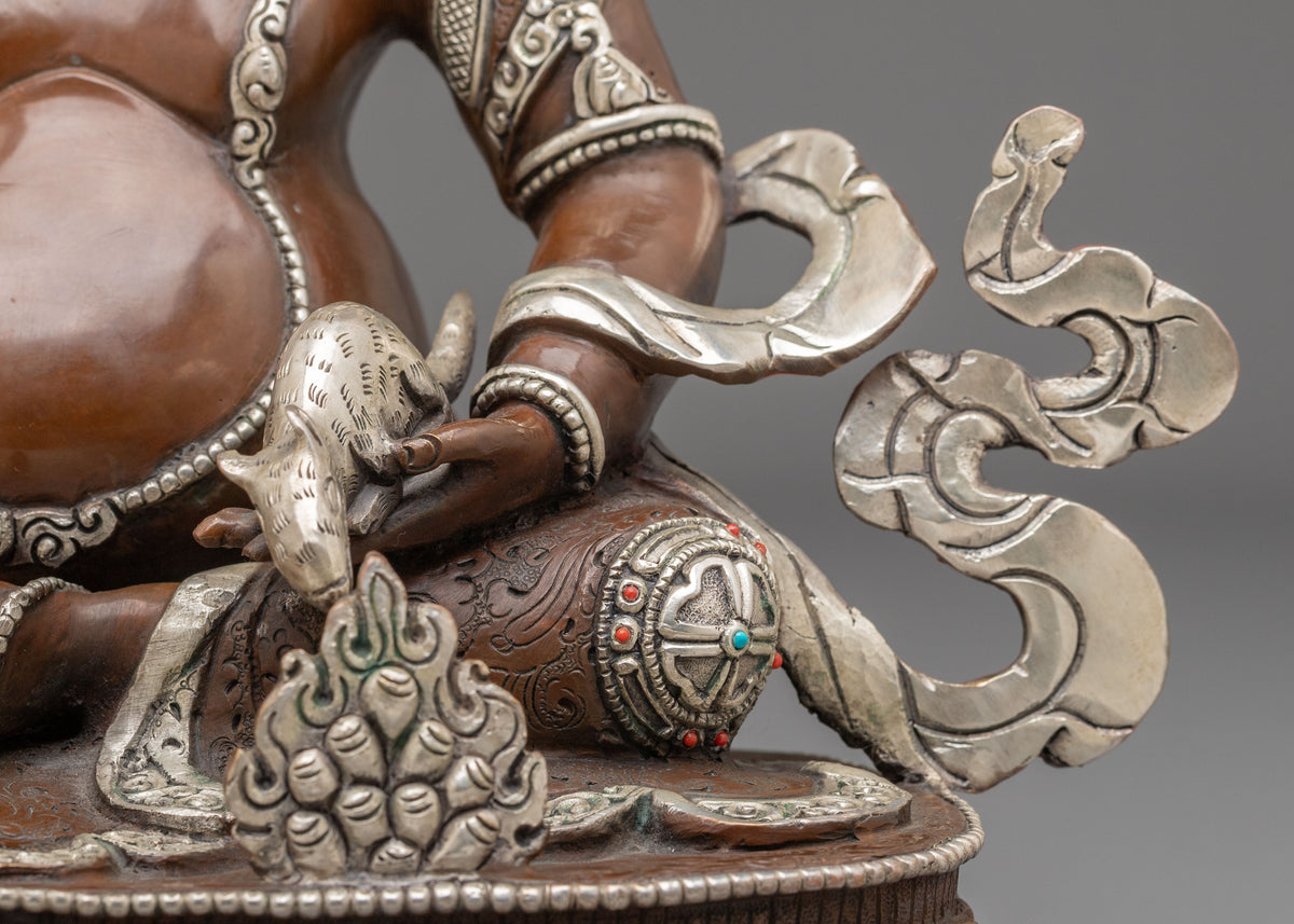 Dzambhala Tibetan Buddhist Sculpture | Sacred Meditation Altar Sculpture