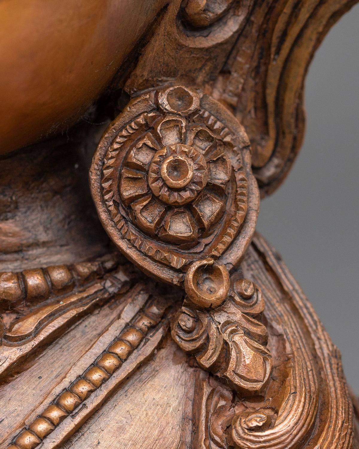 Manjushri Oxidized Copper Sculpture | Himalayan Buddhist Sacred Art