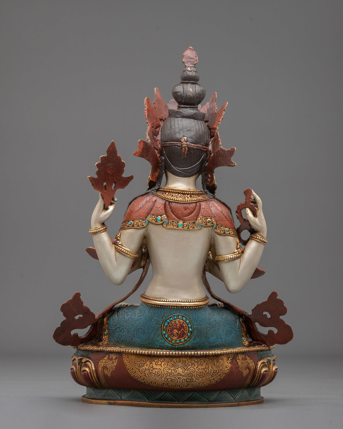 Four Armed Chenrezig Traditional Sculpture: Bodhisattva of Great Compassion