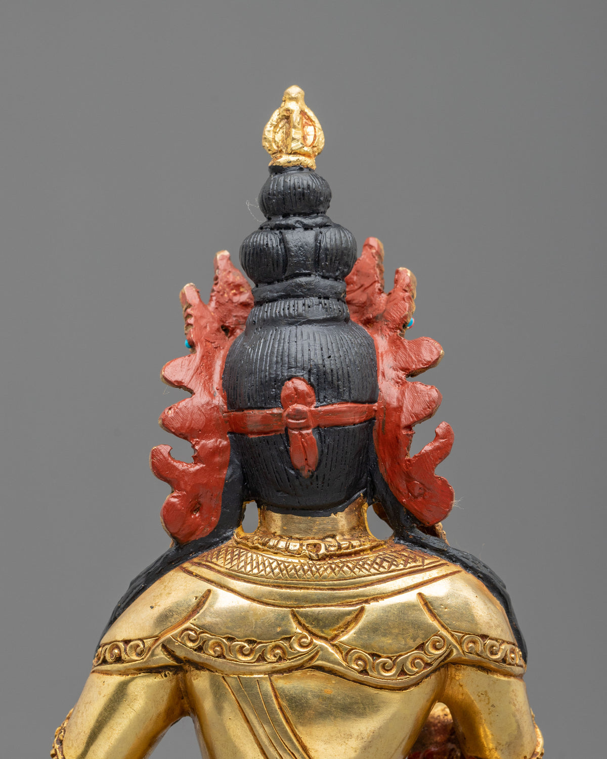 Hand Carved Vajrasattva Copper Sculpture | 24K Gold Gilded Purification Statue