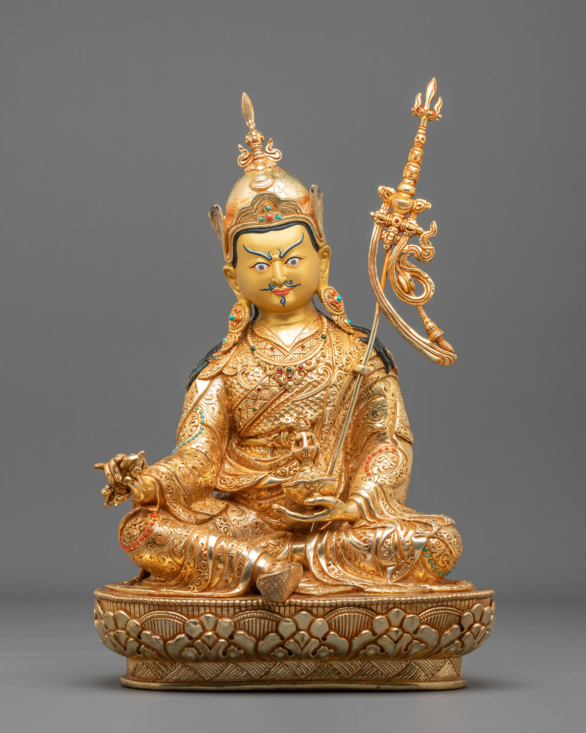Guru Rinpoche Copper Statue | Lotus-Born Master of Vajrayana