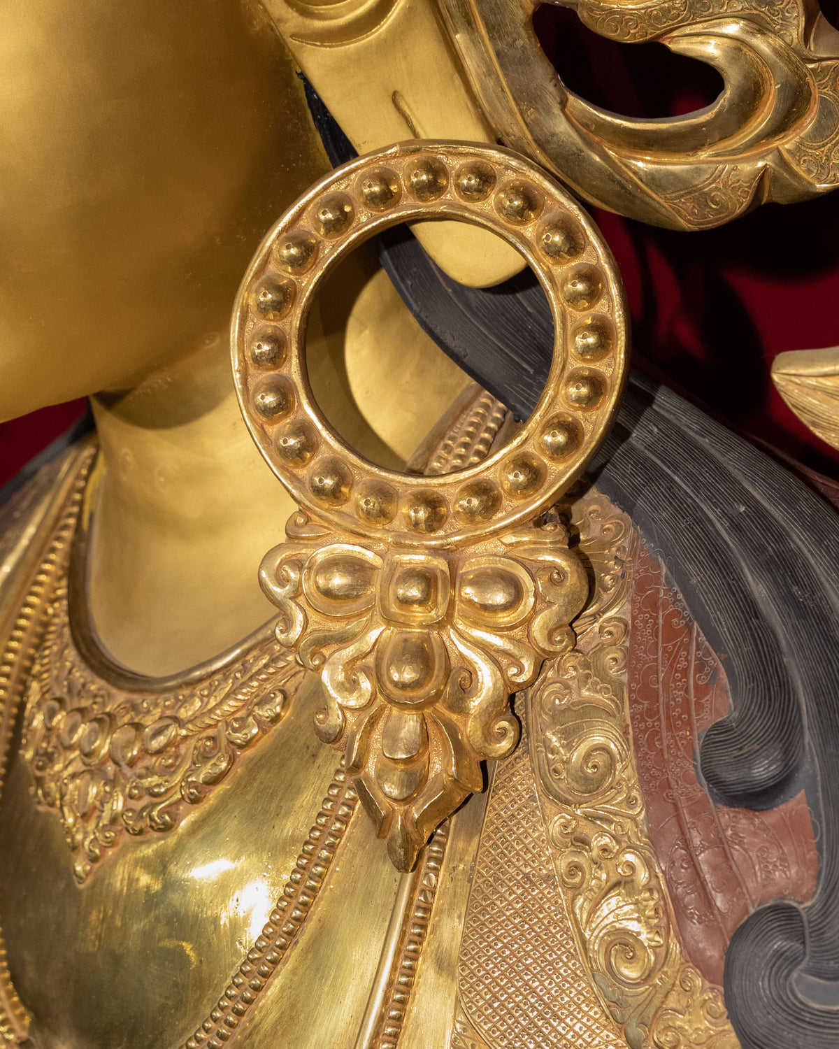 Majestic Copper Sculpture of Green Tara | Goddess of Compassion