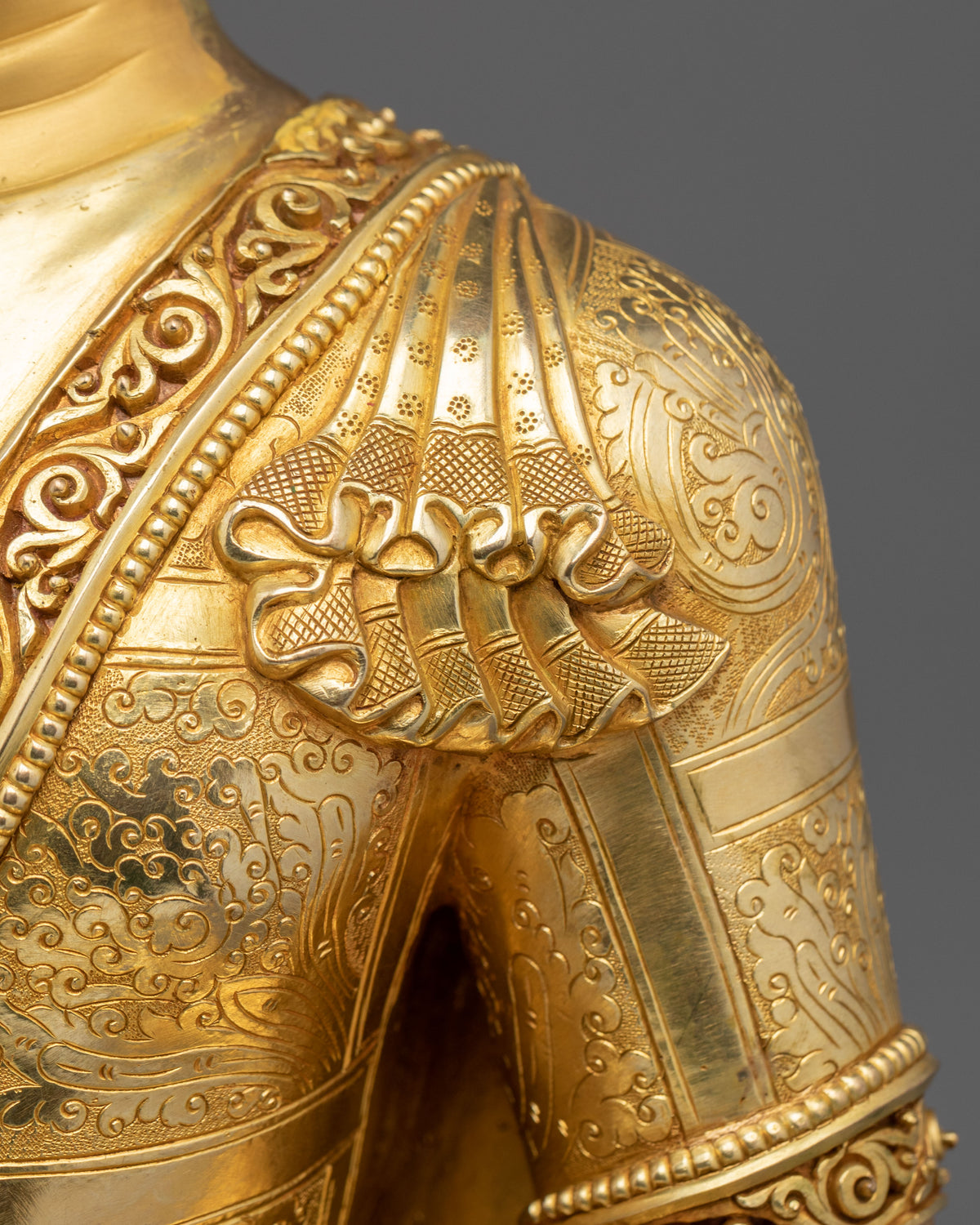 Medicine Buddha: 24K Gold Gilded Copper Statue