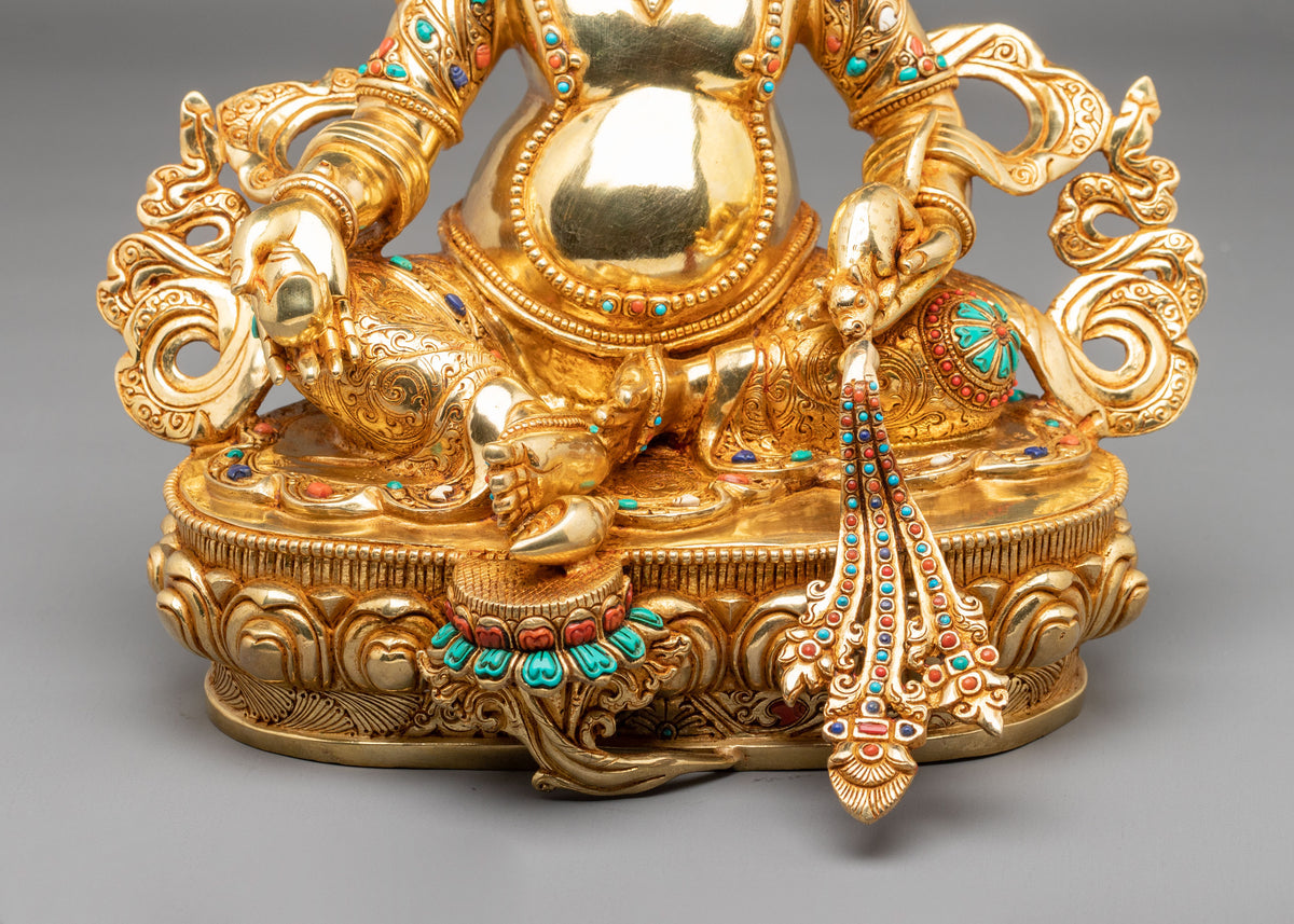 Dzambhala Sacred Handmade Statue: Wealth Deity of Prosperity and Generosity