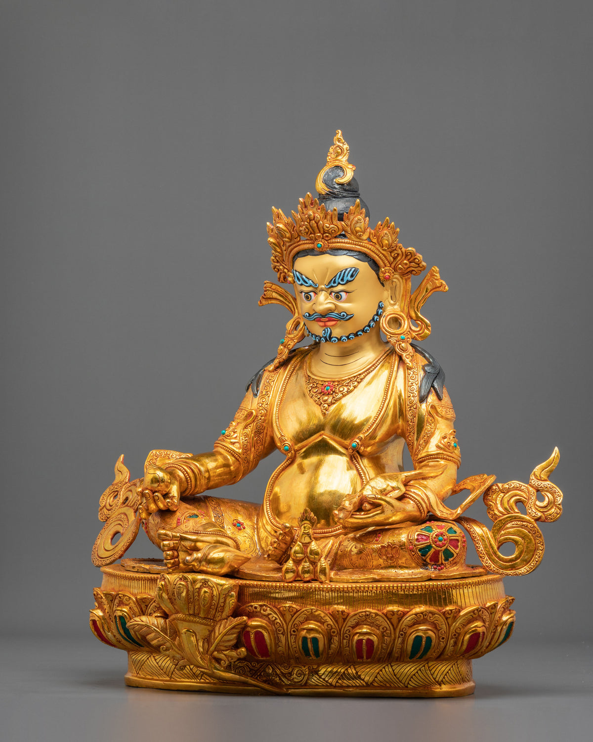 Yellow Dzambhala Statue | The Majesty of Sacred Prosperity