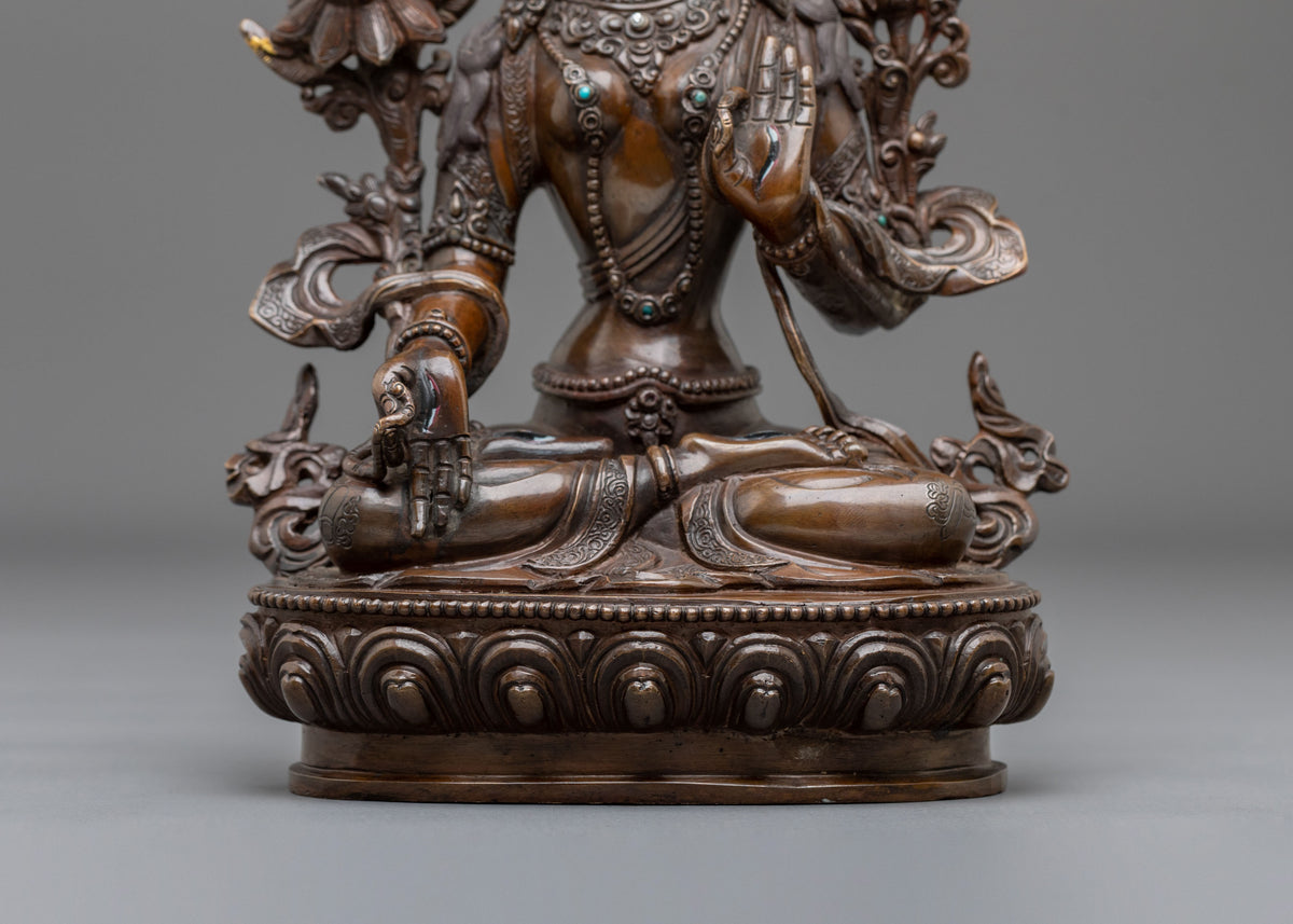 White Tara Vajrayana Statue | Oxidized Buddhist Sculpture