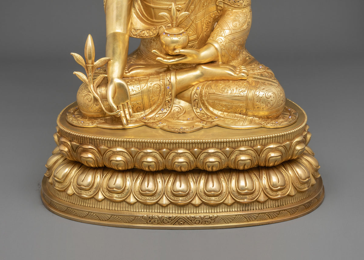 Medicine Buddha Statue for Meditation: Altar Decoration