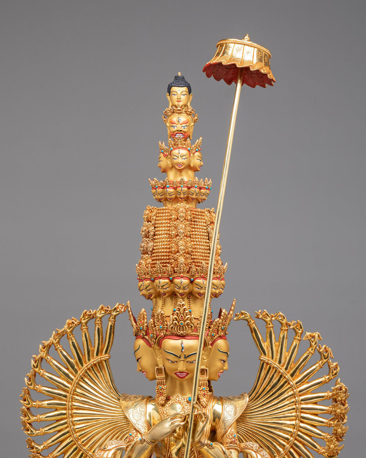 1000 Armed Dukar Buddhist Sculpture | Symbol of Protection and Victory
