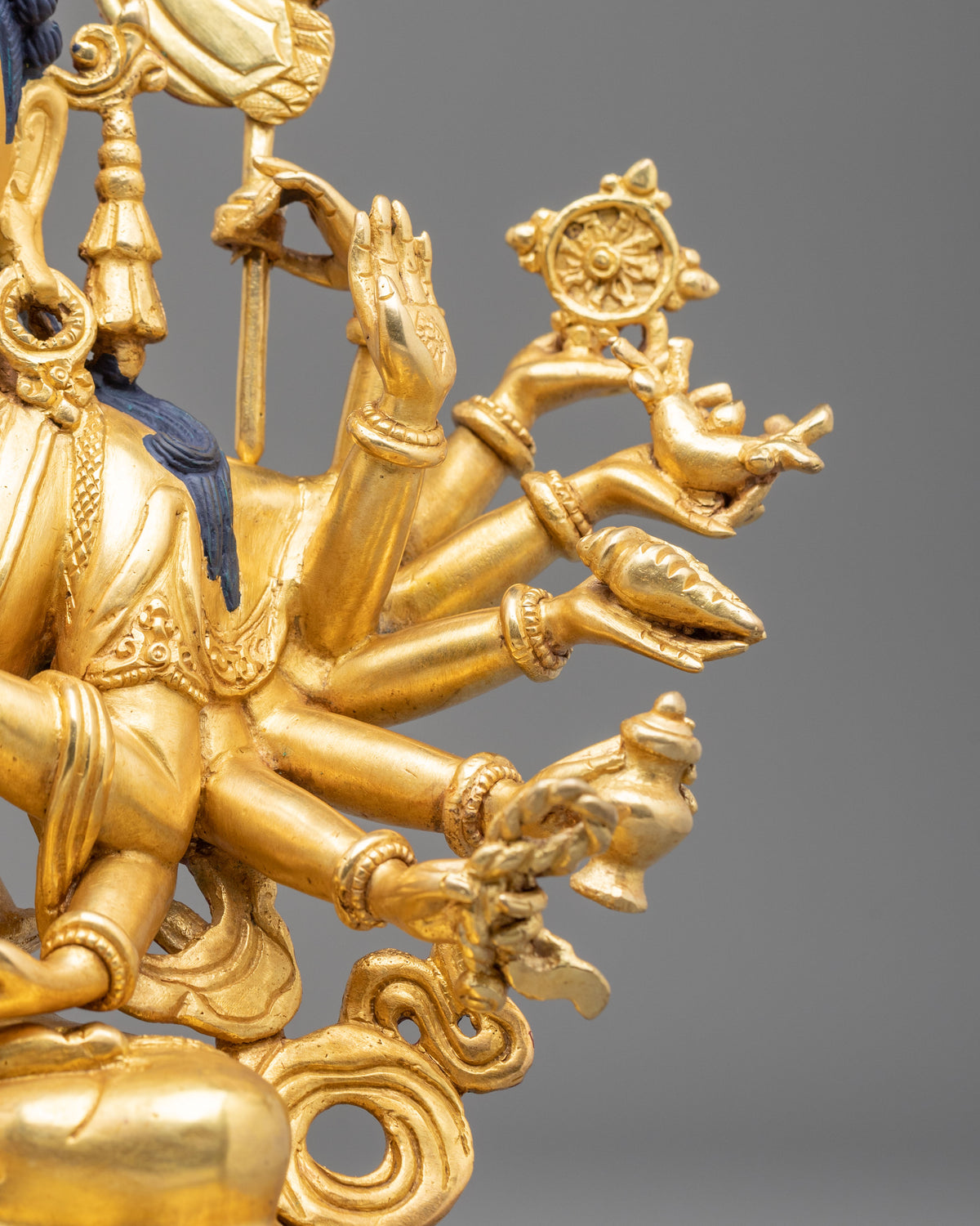 Handcrafted Chundi Statue | 24K Gold Gilded Goddess Figurine