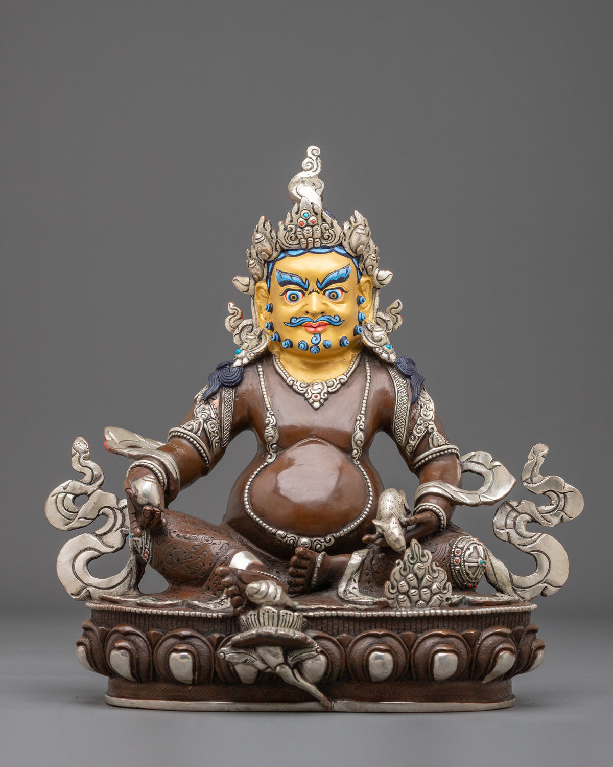 Dzambhala Tibetan Buddhist Sculpture | Sacred Meditation Altar Sculpture