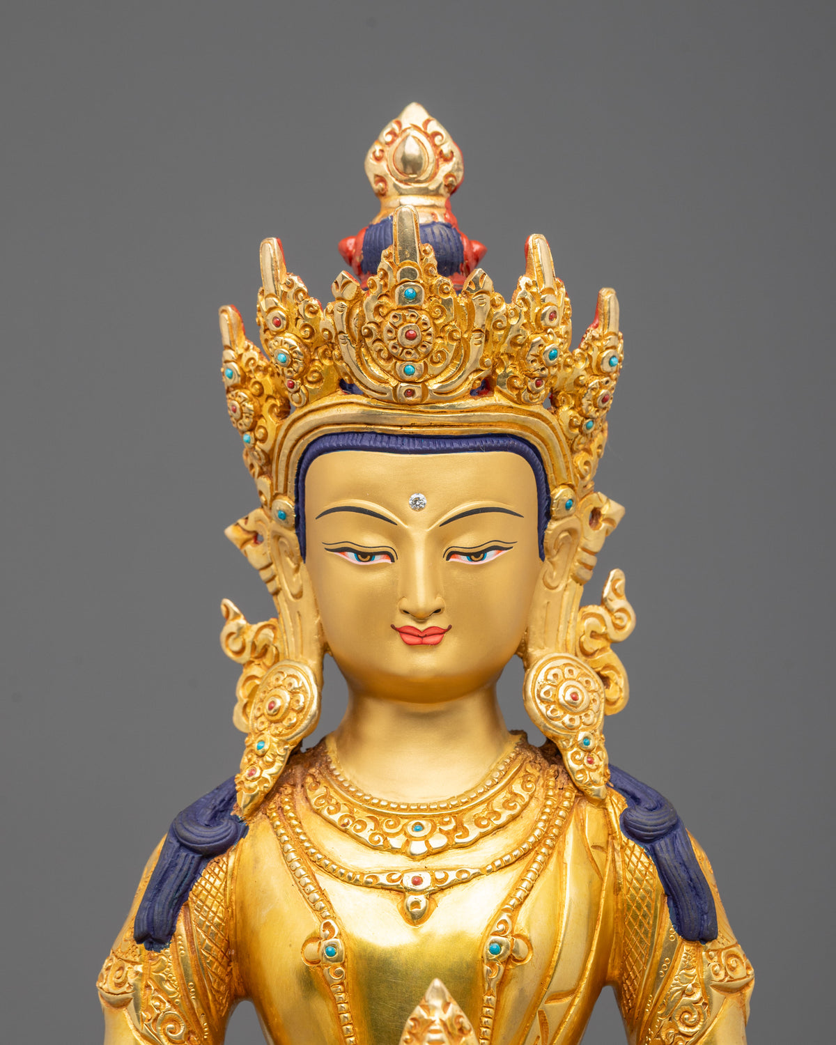 Hand Carved Amitayus Sacred Sculpture