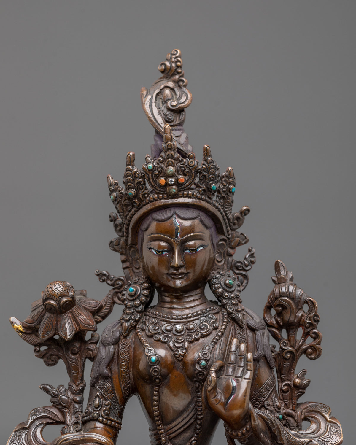 White Tara Vajrayana Statue | Oxidized Buddhist Sculpture