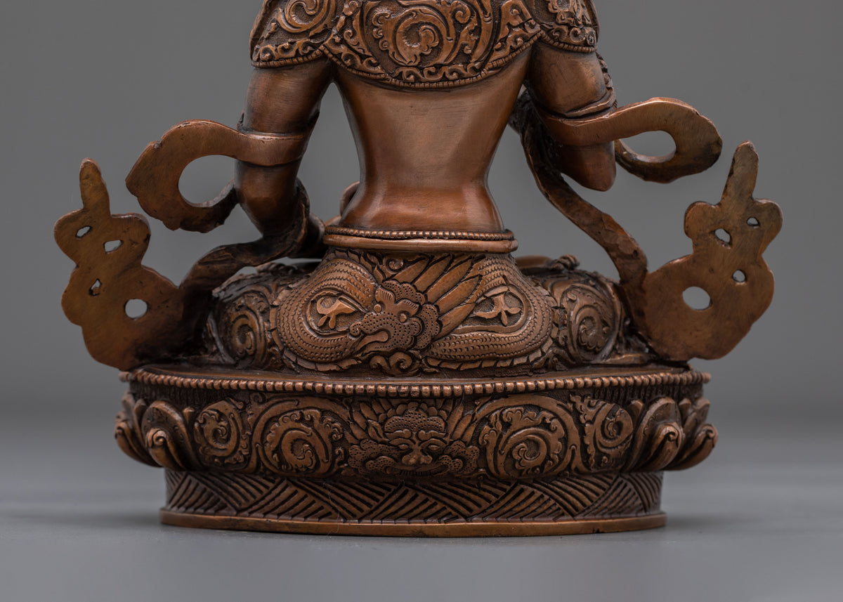 Vajrasattva Buddha Sculpture | Oxidized Buddhist Figurine
