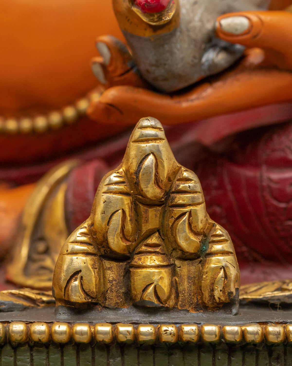 Hand Crafted Dzambhala Copper Sculpture