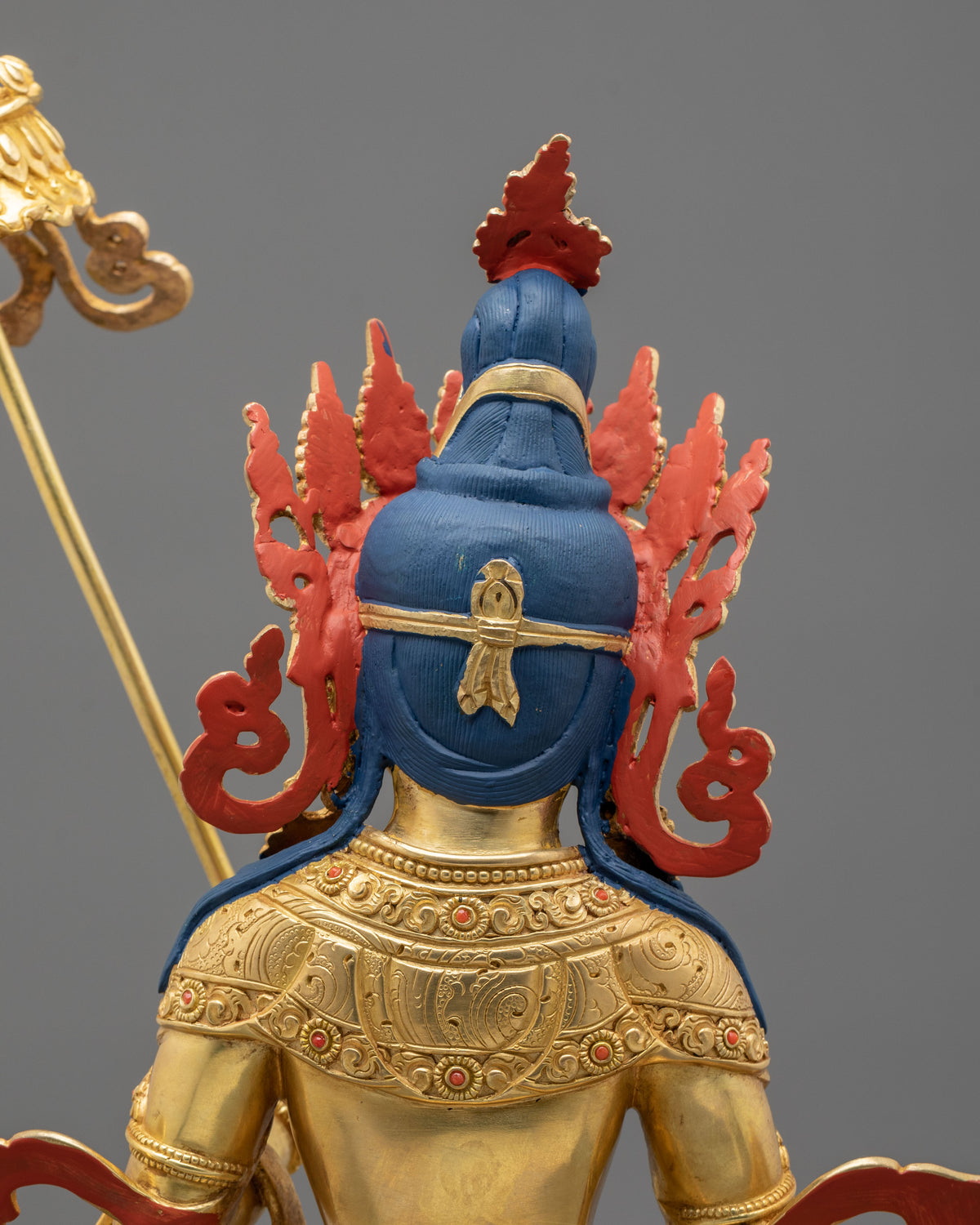White Umbrella Deity Dukar Golden Statue | 24K Gold Gilded Copper Sculpture