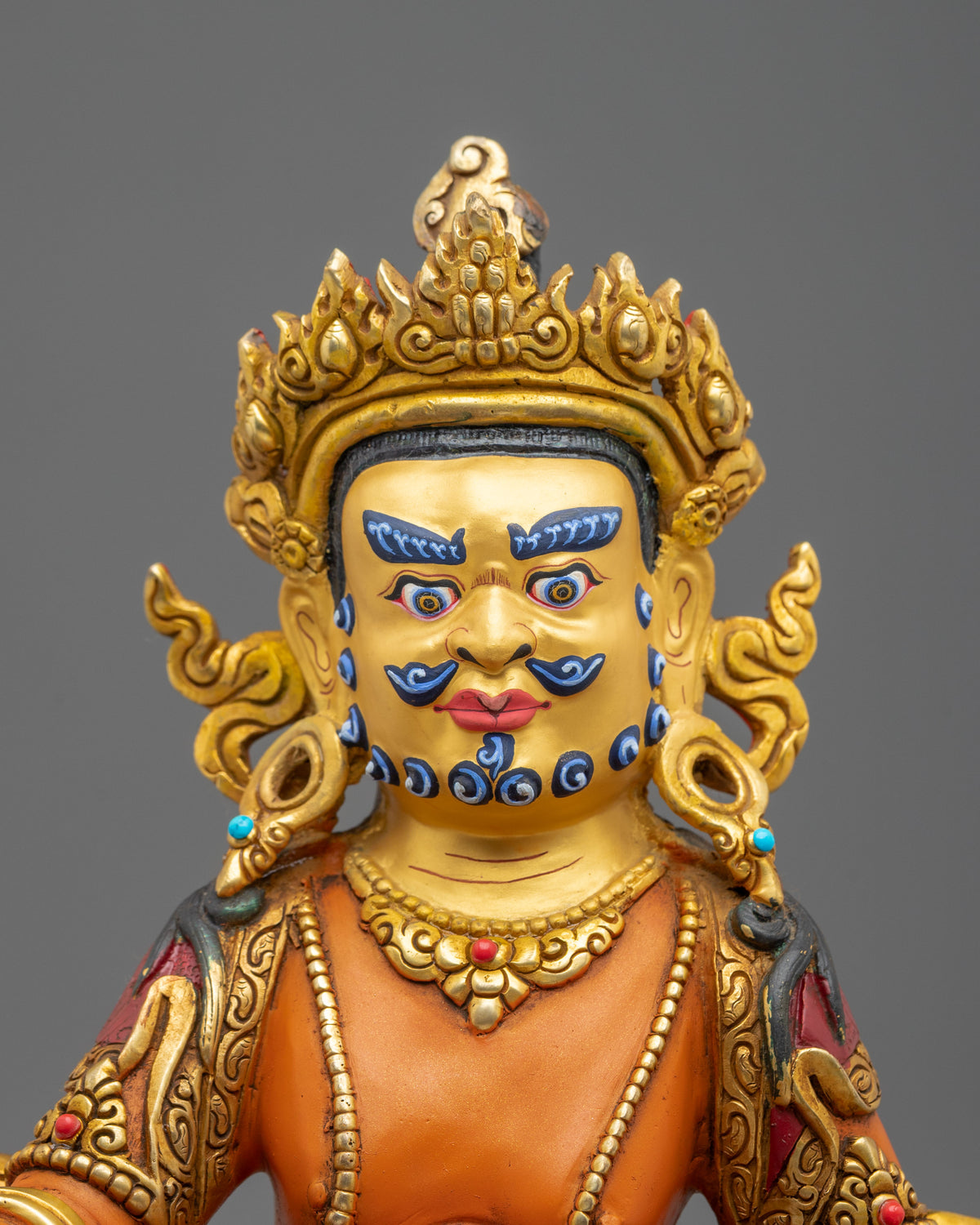 Hand Crafted Dzambhala Copper Sculpture