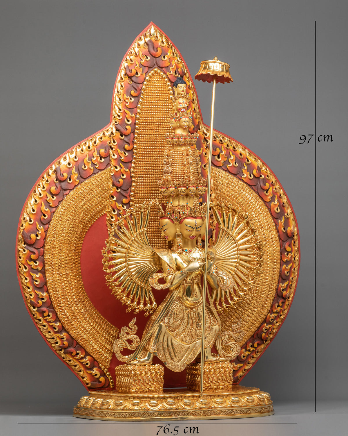 1000 Armed Dukar Buddhist Sculpture | Symbol of Protection and Victory