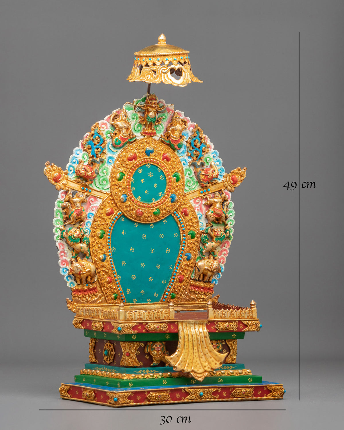 Handmade Copper Throne for Sacred Statues