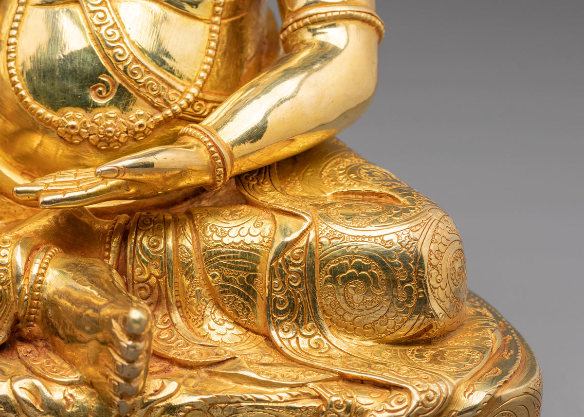 Thangtong Gyalpo 24K Gold Gilded Statue | Buddhist Master Sculpture