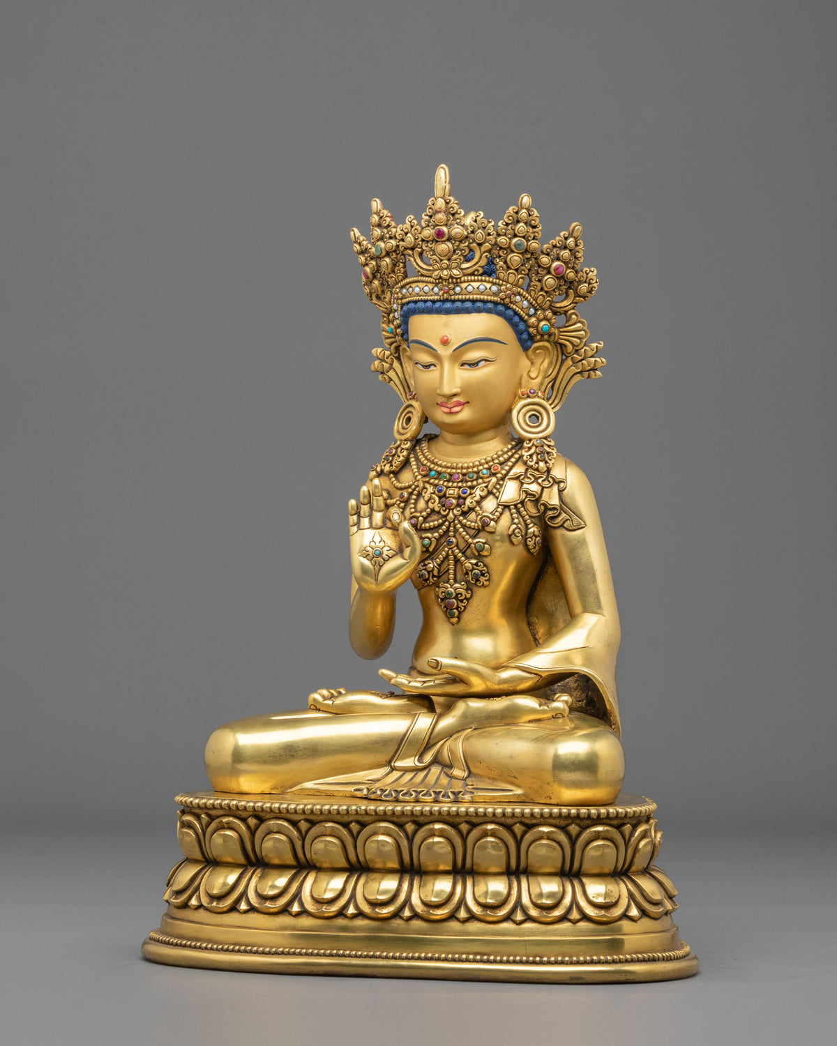 Crown Amogasiddhi Statue | Buddha of Fearless Accomplishment