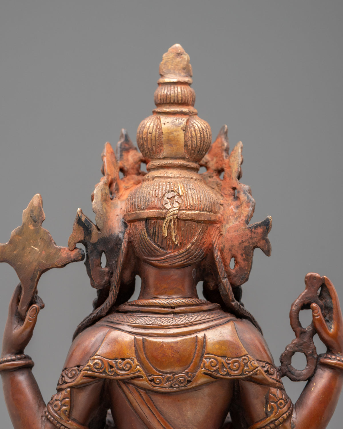 Chenrezig Sacred Statue | Oxidized Copper Lord of Compassion