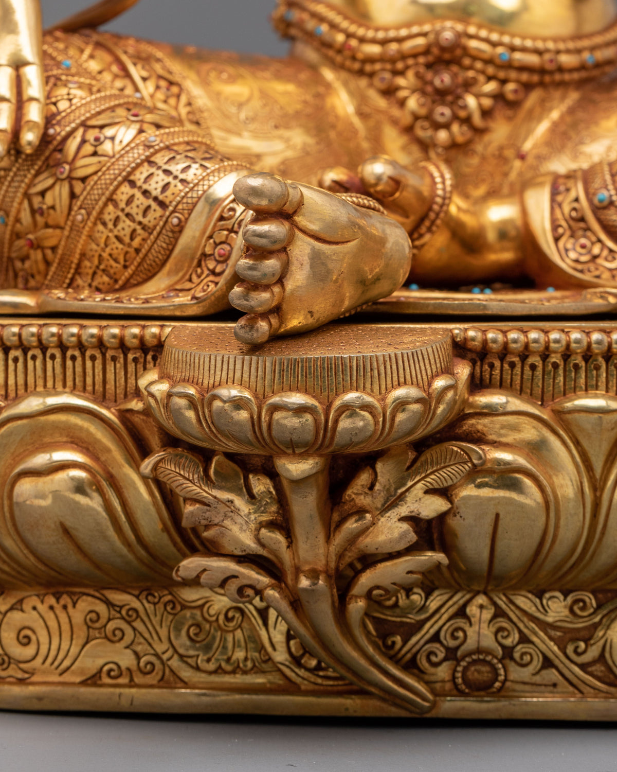 Green Tara 24k Gold Gilded Copper Statue | Mother of All Buddhas