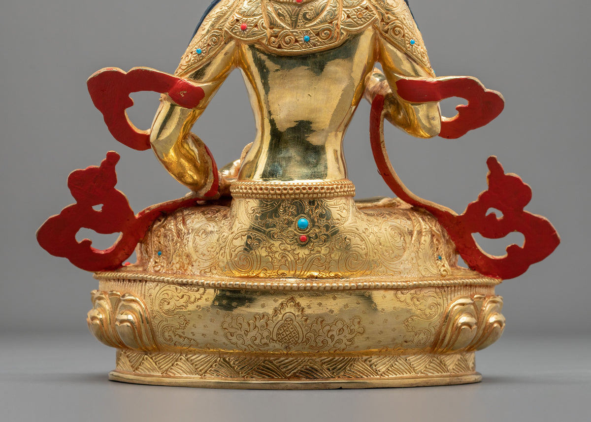 Vajrasattva Traditional Sculpture | 24K Gold Gilded Buddhist Statue