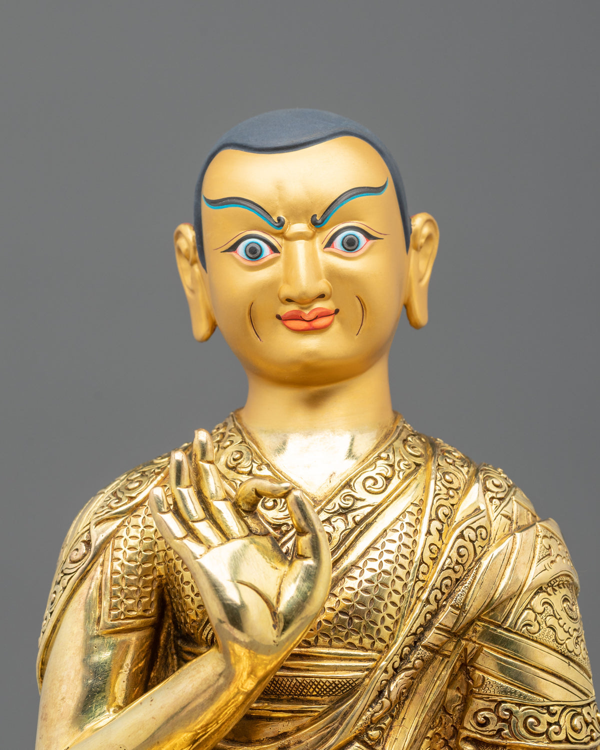 Tsongkhapa with Disciples Decor Statue Set | Himalayan Altar Decor