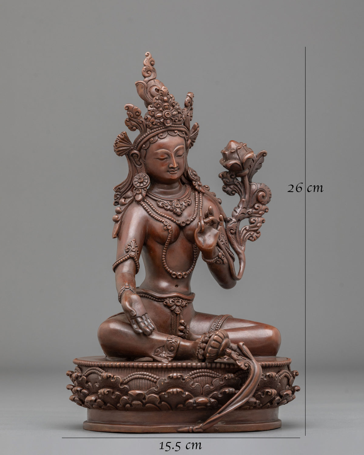Green Tara Eight Fears Protector Statue | Sacred Buddhist Deity of Compassion